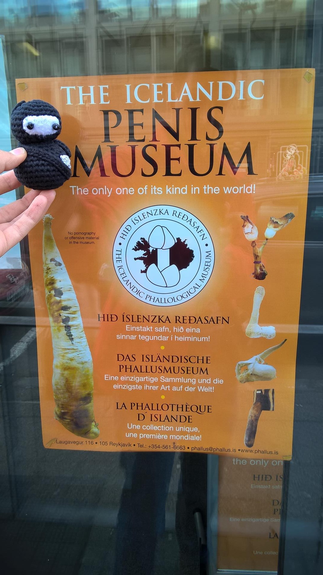 Neumel vor dem Isländischen Phallusmuseum