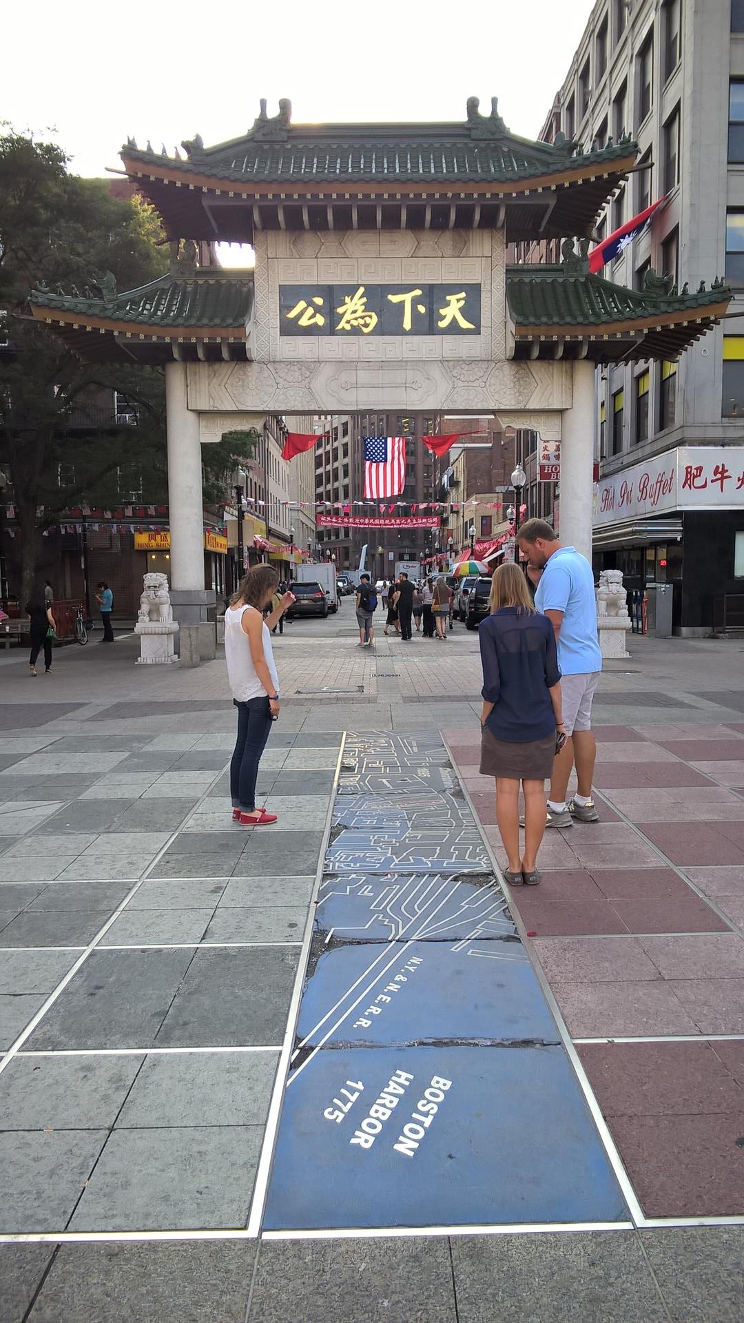 Das Eingangstor zu Chinatown in Boston...