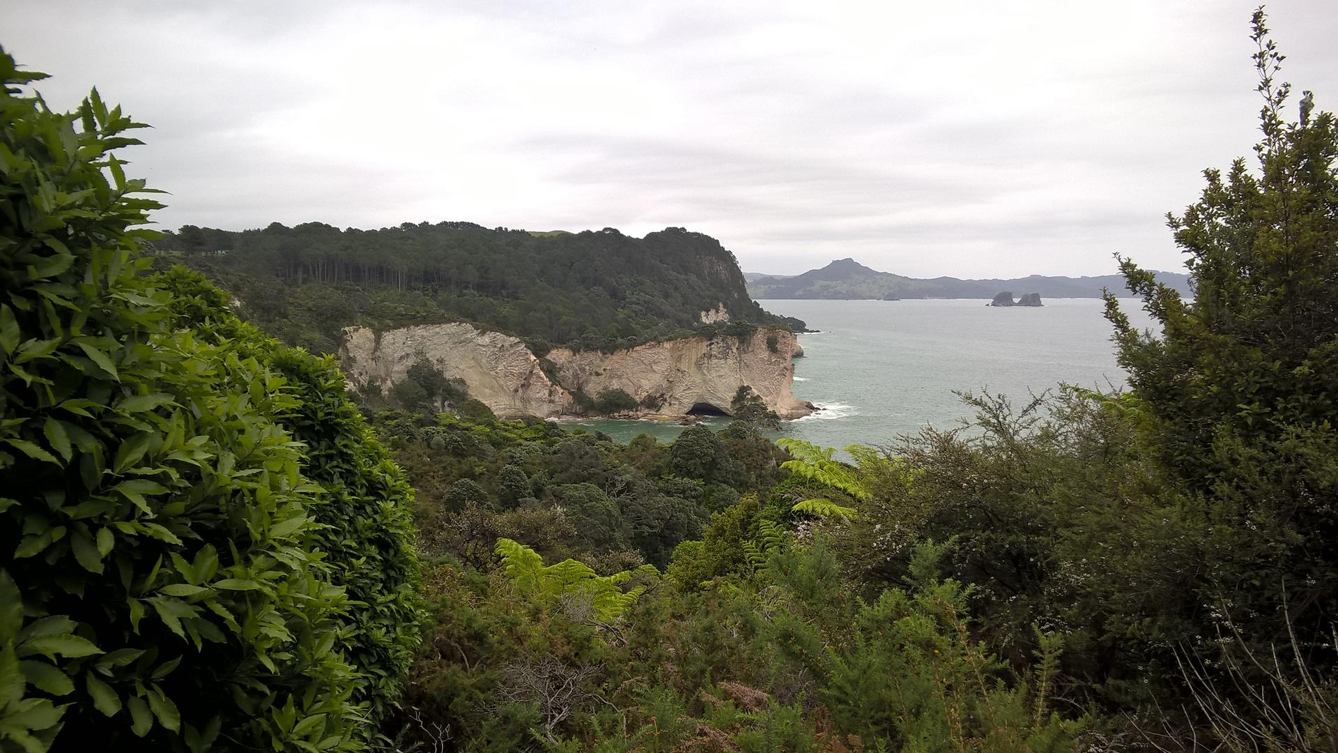 Nochmal einen Blick zurück zur Klippe mit der guten Aussicht...