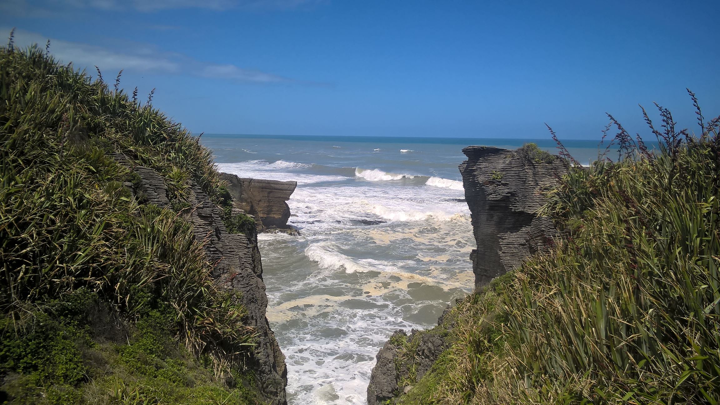 Die Pancake Rocks haben ihren Namen...