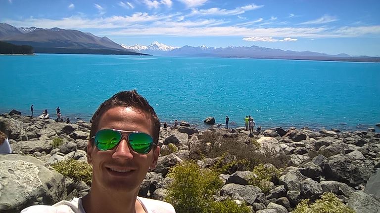 Selfie am Lake Pukaki 