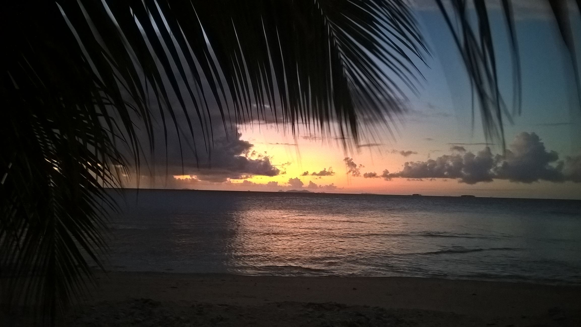 Sonnenuntergang auf der South Sea Island...